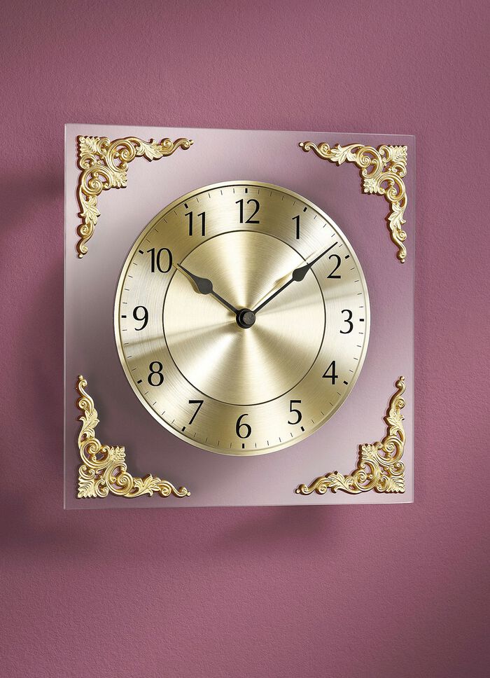 Wanduhr mit Funkuhrwerk aus deutscher Herstellung GOLD