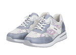 Sneaker mit schimmernden Pailletten BLEU-WEISS