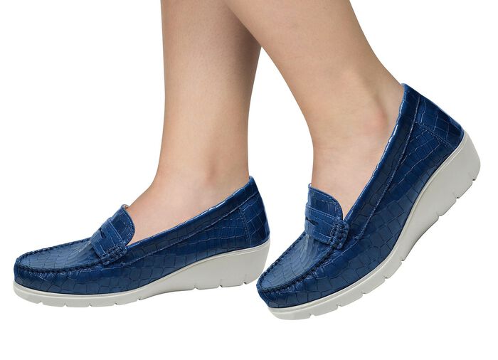 Echt Leder Mokassin mit Aloe Vera Einlegesohle 