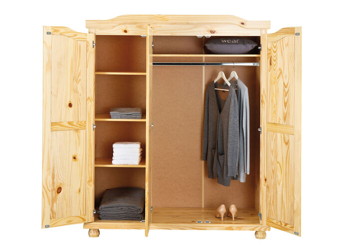 Kleiderschrank aus massiver Kiefer NATUR