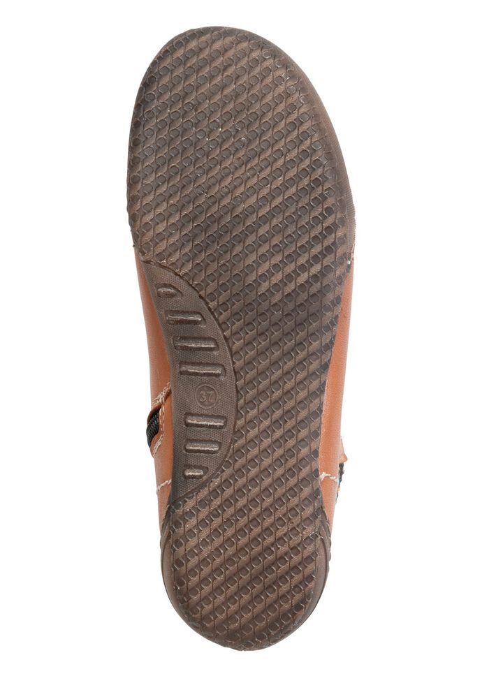 ELENA EDEN Schnür-Bootie mit gepolstertem Textil-Schaftrand COGNAC