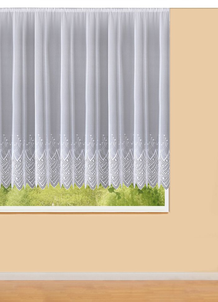 Vorhang Grafik mit Universalschienenband WEISS