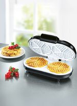 Doppel-Waffeleisen f&uuml;r 2 Waffeln auf einmal 