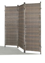 Witterungsbest&auml;ndiger Paravent mit stabilem Stahlgestell GRAU