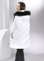 Longjacke mit abnehmbarer Kapuze 