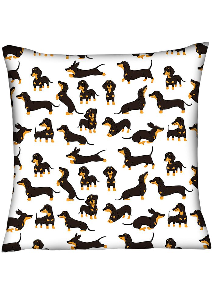 Kissenbezug mit Dackel-Motiven 