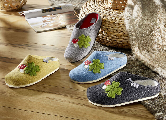 Hausschuh aus Wollfilz 