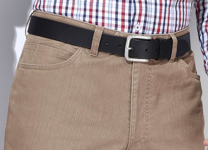 GINO GALANTE, modischer Herren-Gürtel inkl. Box, 3,5 cm breit SCHWARZ