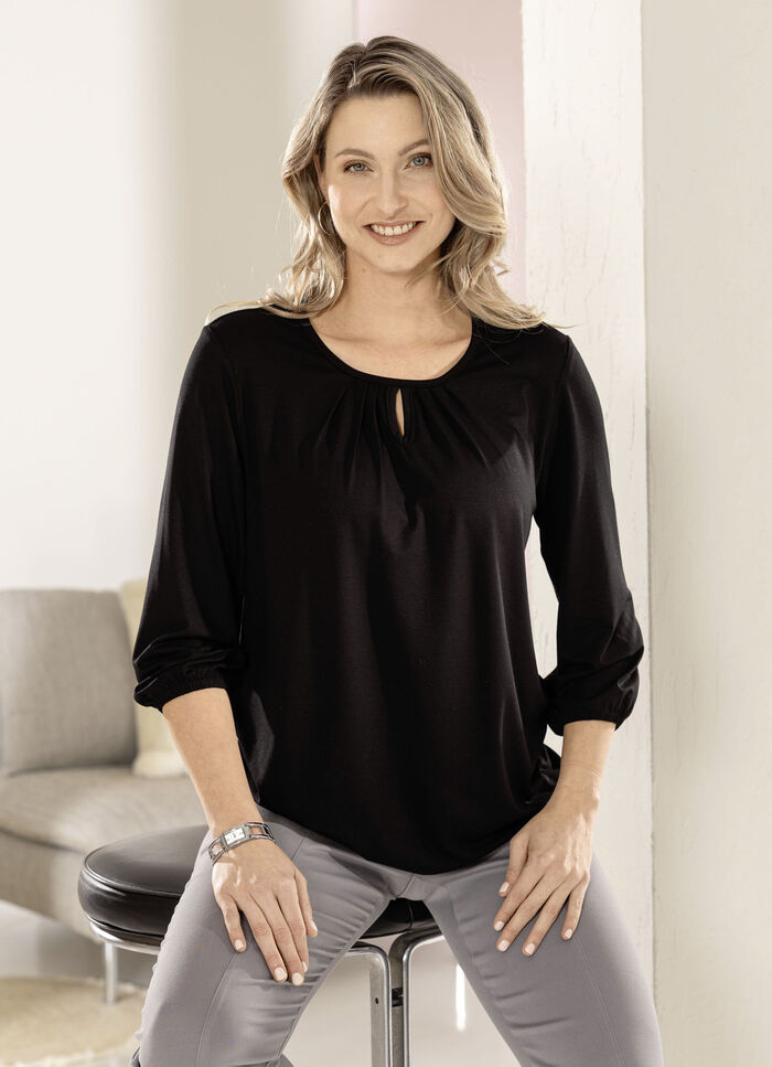 Shirt mit Schlitz in 2 Farben, 