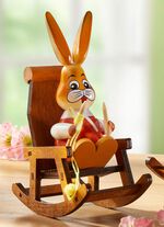Hasen im Schaukelstuhl BUNT