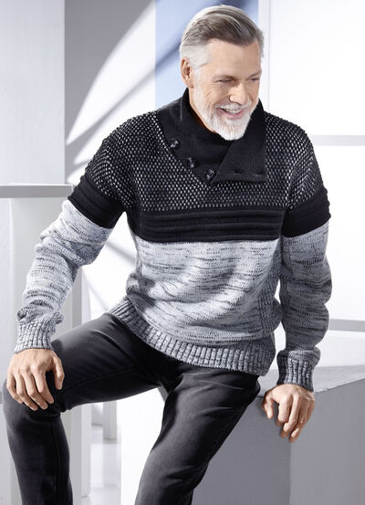 Pullover mit Schalkragen 