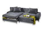 Polsterecke mit Bettfunktion und Bettkasten GRAU