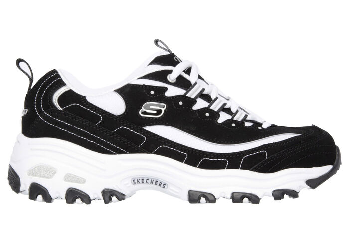 SKECHERS, sportliche Damen-Sneaker, mit herausnehmbarem Fussbett SCHWARZ-WEISS