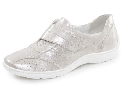 Waldläufer, bequeme Damen-Slipper, Weite H, mit herausnehmbarem Fussbett 