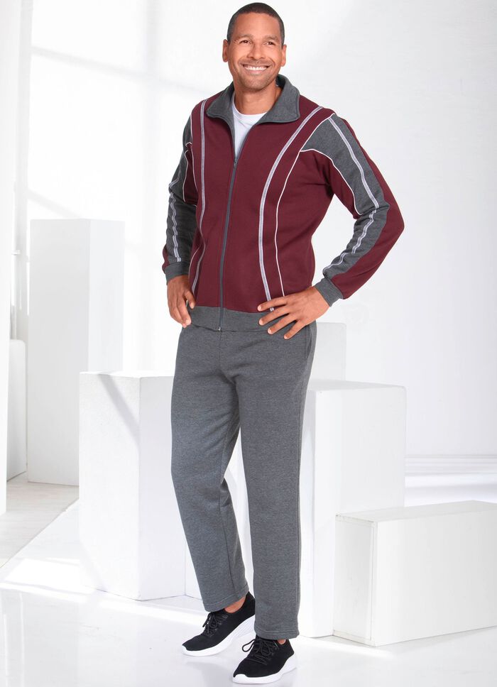 Freizeitanzug mit elastischen &Auml;rmelabschl&uuml;ssen 