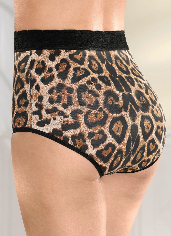 Laurina Dreierpack Slips mit Elastikspitzenbund 