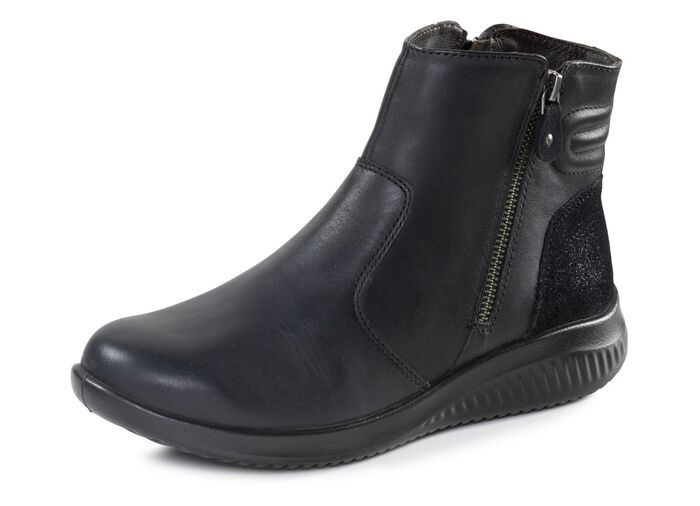Gef&uuml;tterte Damen-Boots, Winterschuhe, Weite K, mit Lammfell 