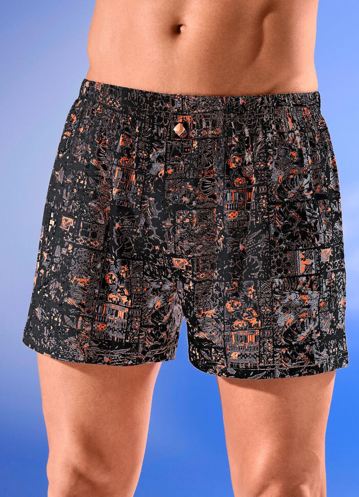 Viererpack Boxershorts mit Alloverdessin 