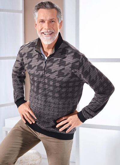 Troyer mit Strickkragen 