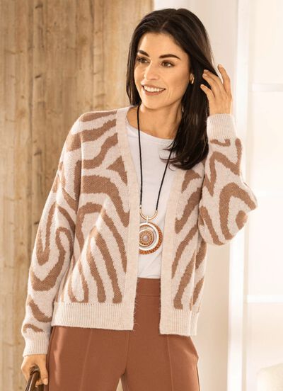 Strickjacke in Jacquard-Dessin 