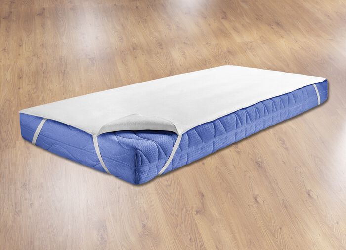 Pflegeleichte und strapazierf&auml;hige Molton-Matratzen-Auflage 