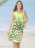 Laurina Kleid mit Allover-Druckdessin, ärmellos 