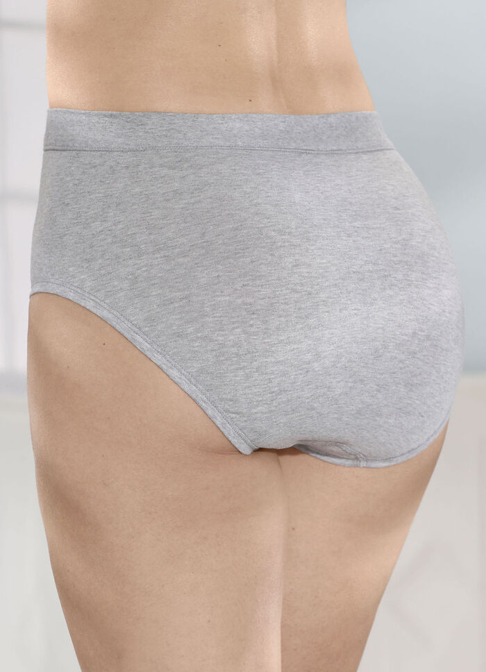 Dreierpack Slips mit bequemem Weichbund GRAU MELIERT