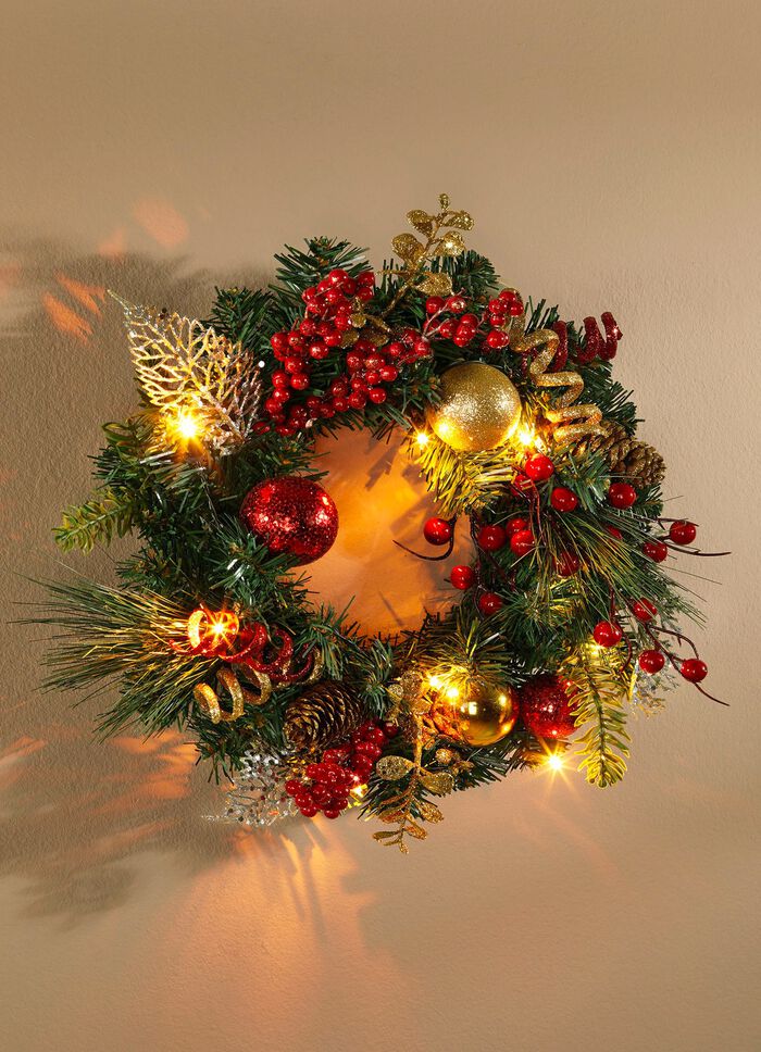 Beleuchteter Tannenkranz 