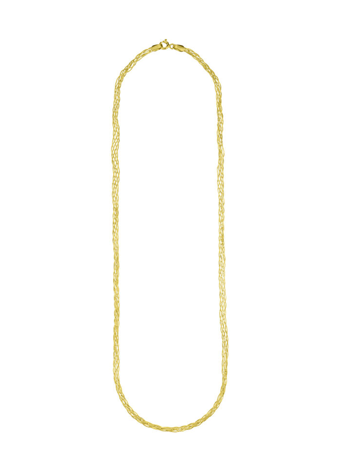 Geflochtene Halskette aus Gold