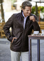 Lederjacke mit Reissverschluss-Taschen 