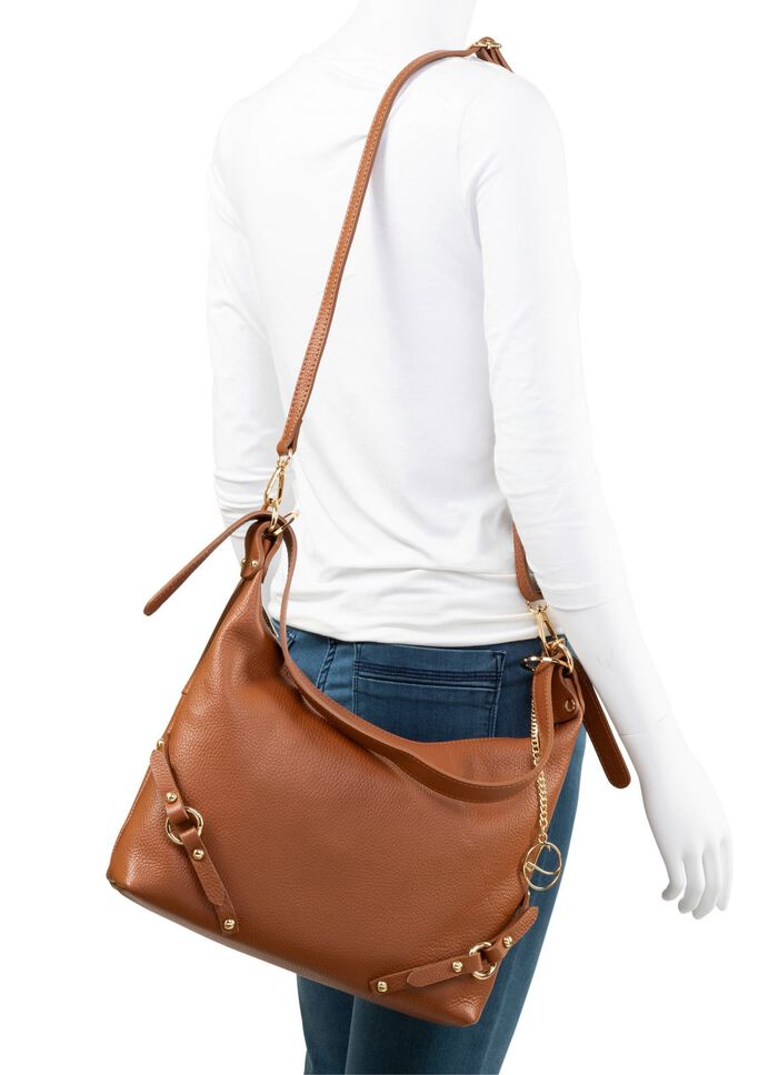 Laurina, Tasche, Damen, mit abnehmbarem, verstellbarem Umh&auml;ngeriemen COGNAC