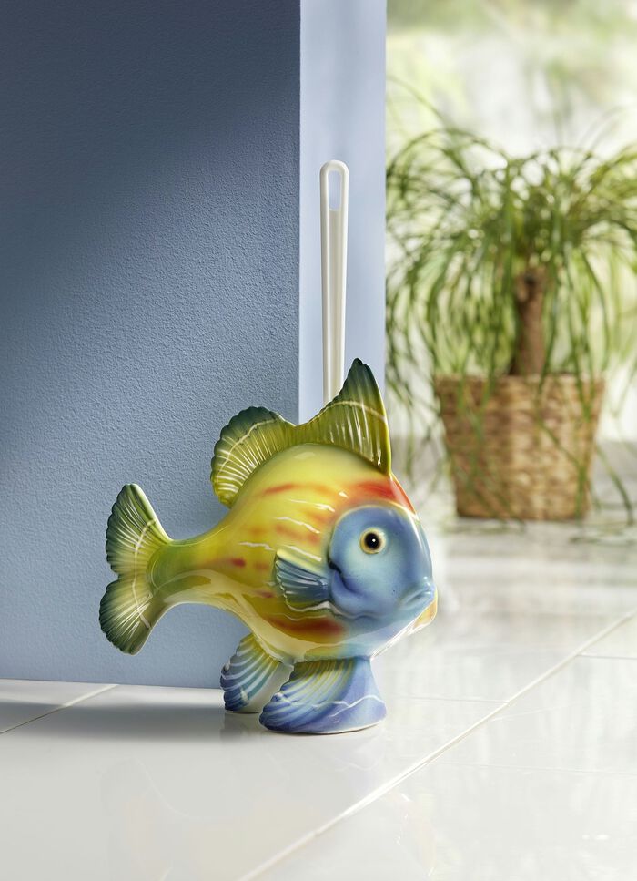 WC-Garnitur aus Keramik mit B&uuml;rste 