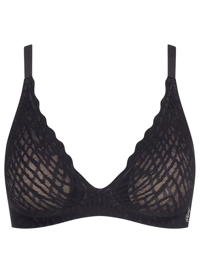 sloggi ZERO Feel-Push-up-BH mit Elastikspitze SCHWARZ