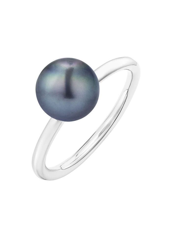 Eleganter Damenring mit Tahiti-Zuchtperle 