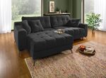 Moderne Polsterecke mit Bettfunktion ANTHRAZIT