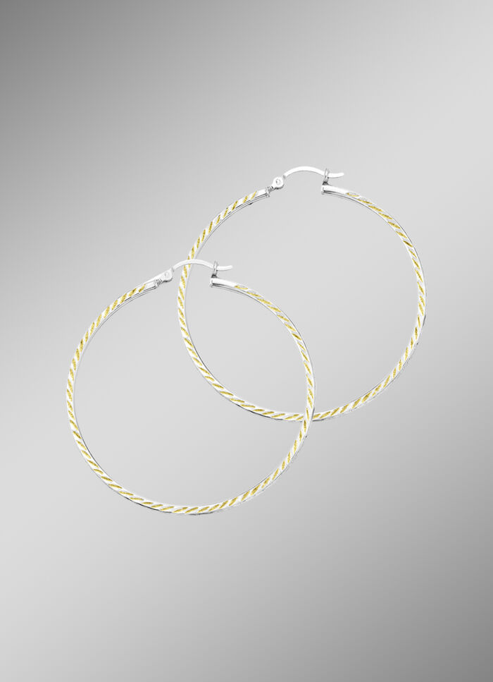 Funkelnde Creolen aus Silber 925/- fein 