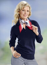 Pullover in Feinstrick mit Schurwolle MARINE