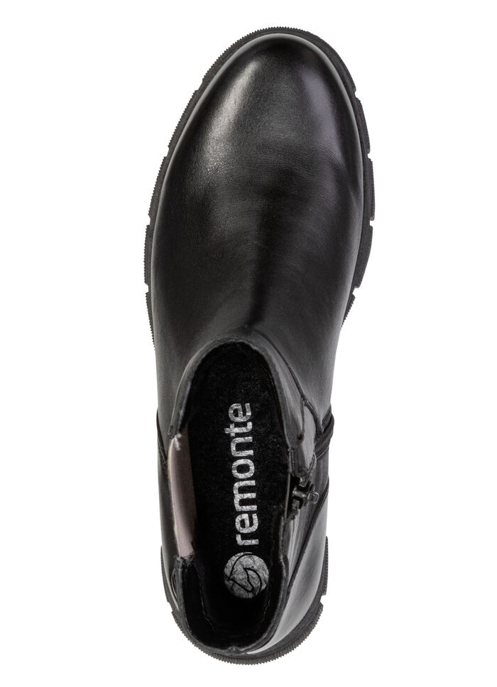 Remonte, modische Damen-Stiefeletten, Winterschuhe, Weite G, mit Reißverschluss SCHWARZ-BRAUN