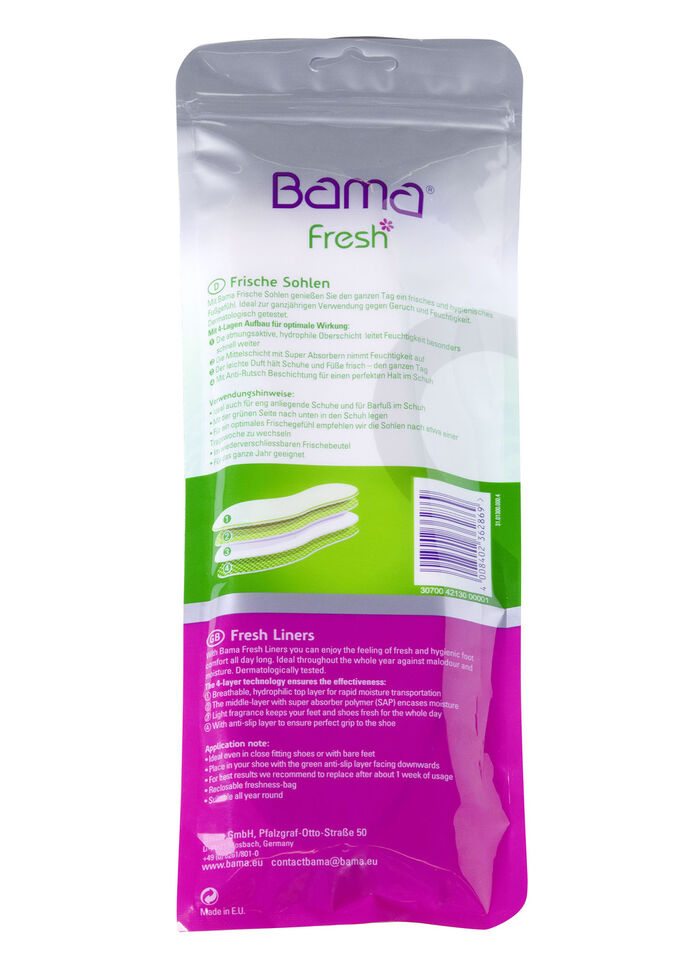 BAMA Fresh Einlegesohlen BEIGE/GRÜN