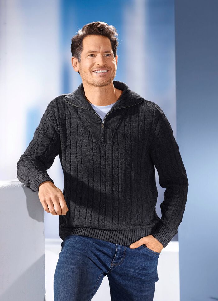 Troyer mit kurzem Reissverschluss in 5 Farben 