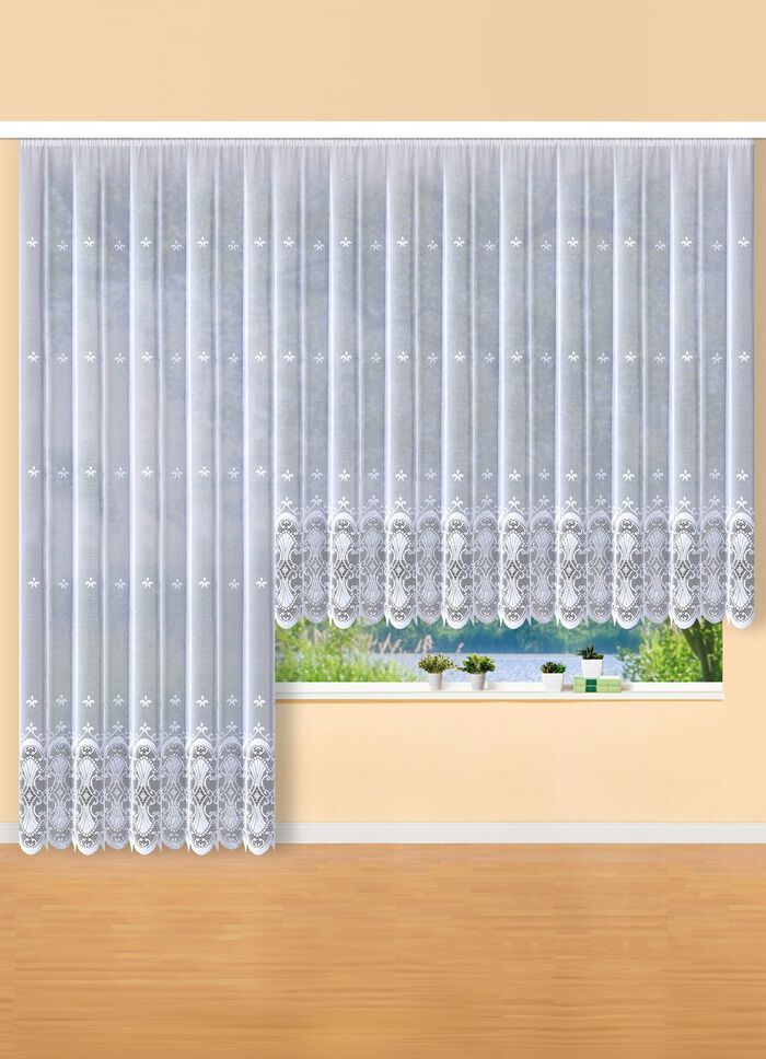 Aparter Vorhang mit Automatikfaltenband 1:3 