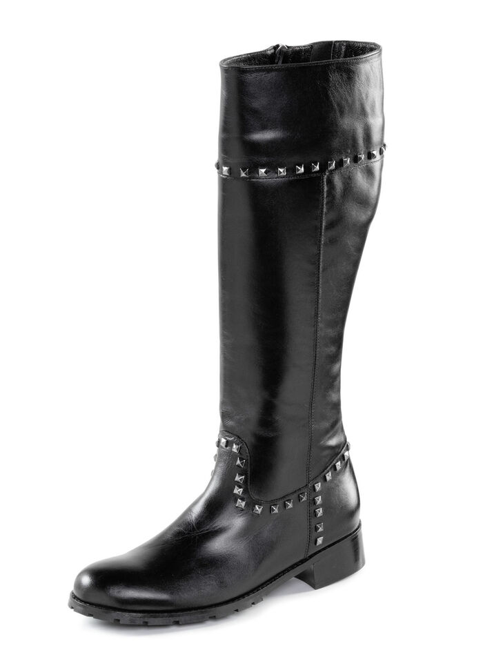 Andrea Conti Stiefel mit feschem Nietenbesatz SCHWARZ
