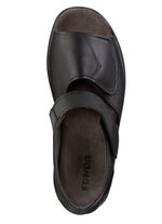 Bequeme Herren-Sandalen, Weite K, mit anatomisch geformtem Fussbett SCHWARZ