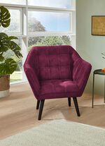 Stilvoller Sessel auf stabilem Holzgrundgestell BORDEAUX