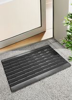 Wetterfeste Fussmatte aus Gummi SCHWARZ