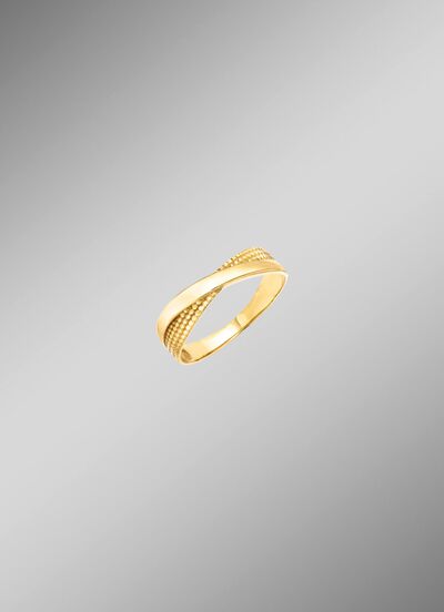 Gl&auml;nzender Damenring aus Gold 
