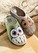 Damen-Hausschuh Eule, verschiedene Farben 