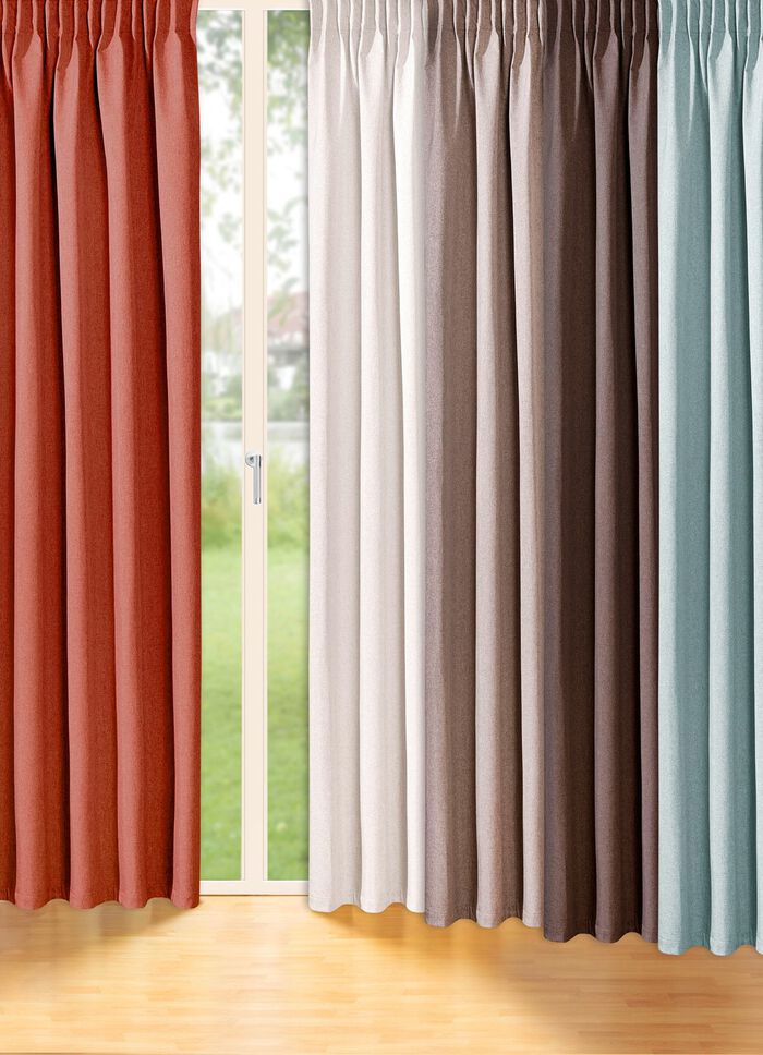 Energiespar-Verdunkelungsschals in Leinenoptik 