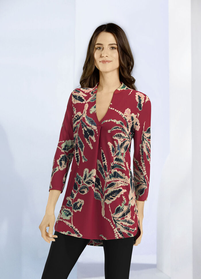 Shirt-Tunika mit hübscher Zierfalte, 