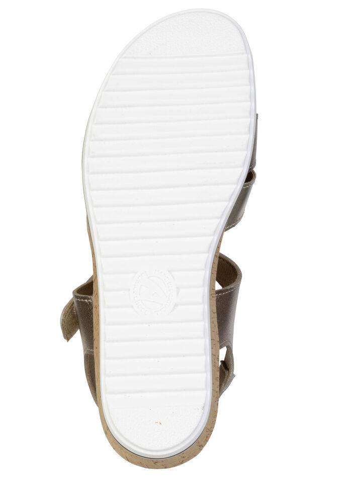 ELENA EDEN, bequeme Damen-Sandalen, Weite H, mit herausnehmbarem Fussbett BRONZE-GOLD